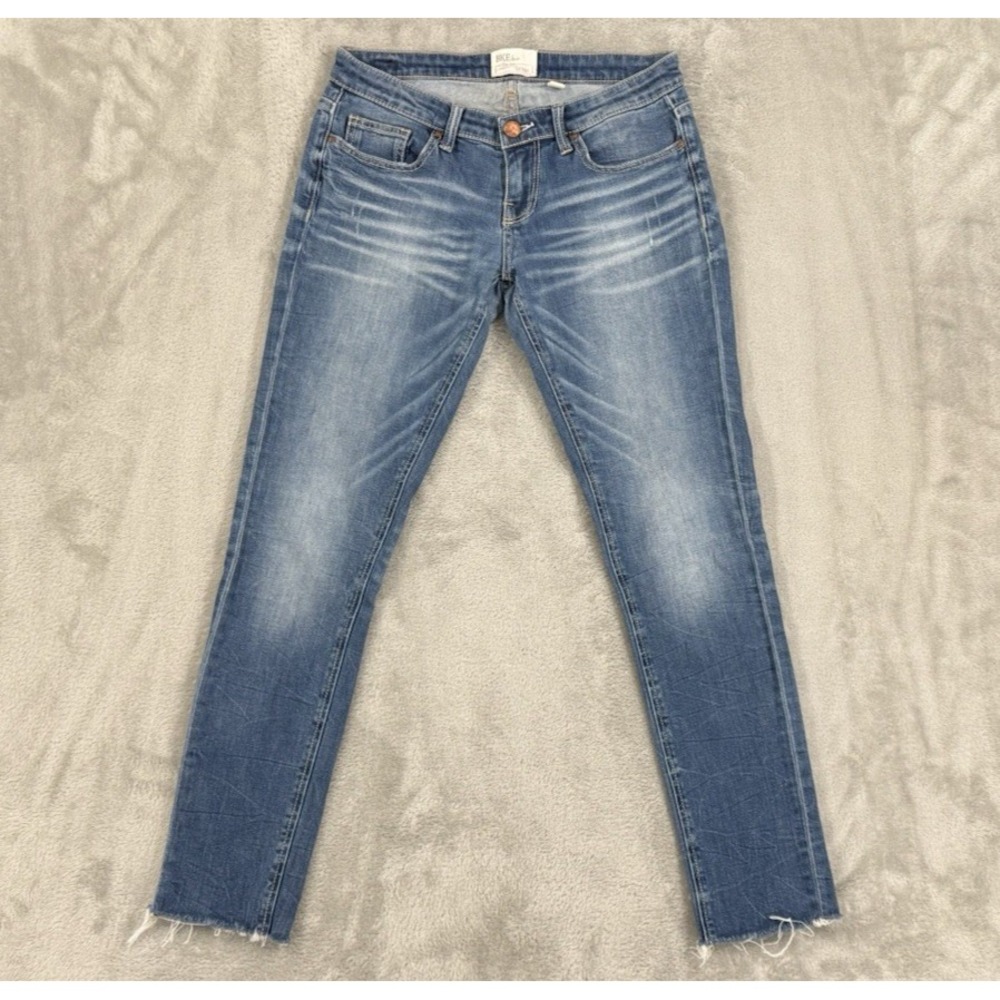 BKE Jeans Womens 26S Stella Skinny Cropped Ankle‎ Whiskered Stretch Western Blue